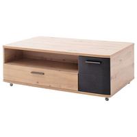 Couchtisch Cortona Mit Rollen Anthrazit/eichefarben - Eichefarben/Anthrazit, Design, Holzwerkstoff (115/70/42cm) - Livetastic