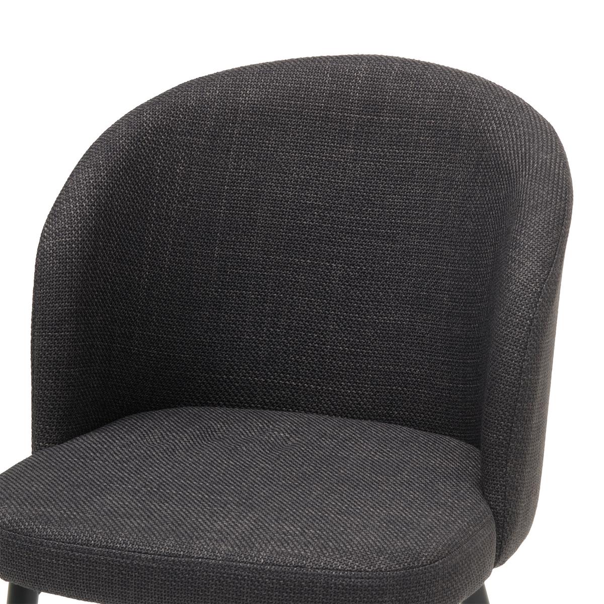 Vierfußstuhl Flo Webstoff Anthrazit, B: 49 Cm - Anthrazit/Schwarz, KONVENTIONELL, Textil/Metall (49/78/58cm) - MID.YOU