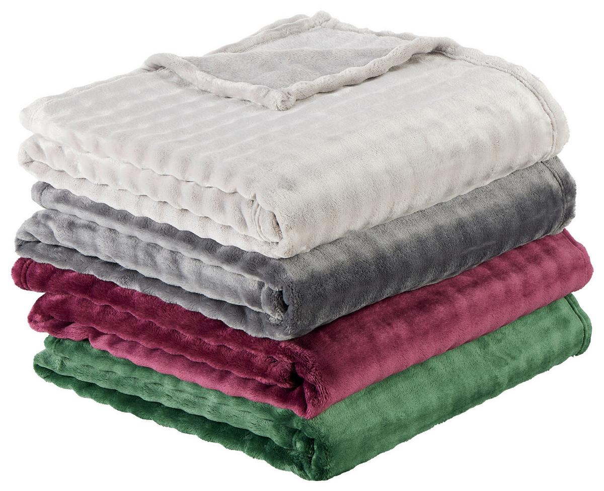 Kuscheldecke Antonia - Anthrazit, MODERN, Textil (150/200cm) - Luca Bessoni