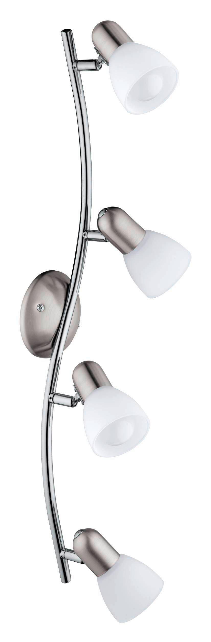 DECKENSPOTS 75301_DAKAR 6 - Chromfarben/Weiß, Basics, Glas/Metall (65/10/10cm) - Eglo