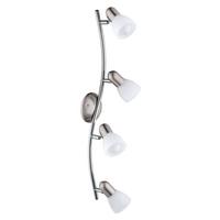 DECKENSPOTS 75301_DAKAR 6 - Chromfarben/Weiß, Basics, Glas/Metall (65/10/10cm) - Eglo