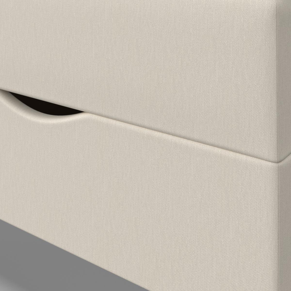 Boxspringová posteľ VIDA 90x200, krémová, s topperom - čierna/slonovinová, Modern, drevo/textil (90/200cm) - Bessagi Home