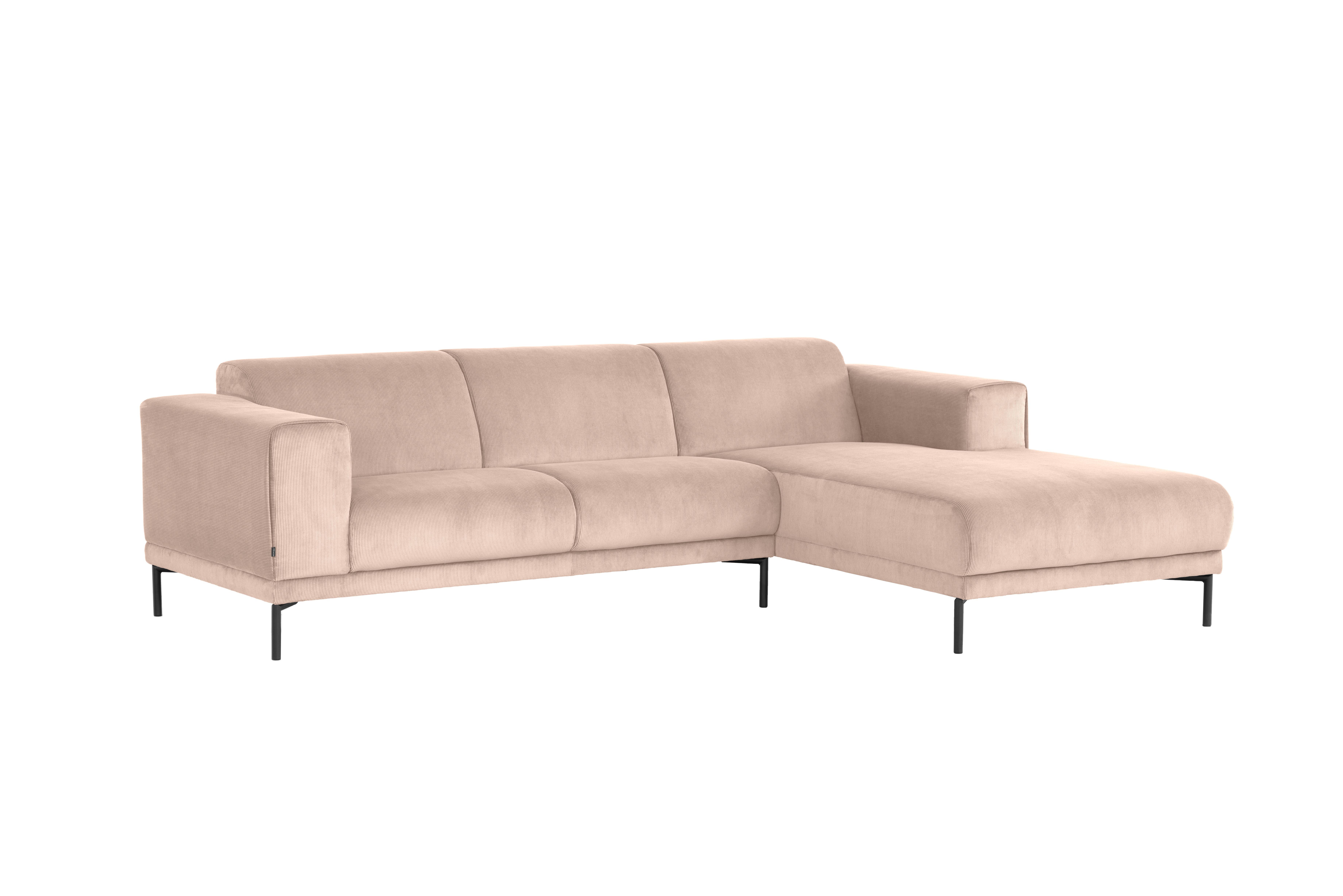 Ecksofa Erno Beige S: 262 cm - Beige/Schwarz, Design, Textil (262/183cm) - MID.YOU
