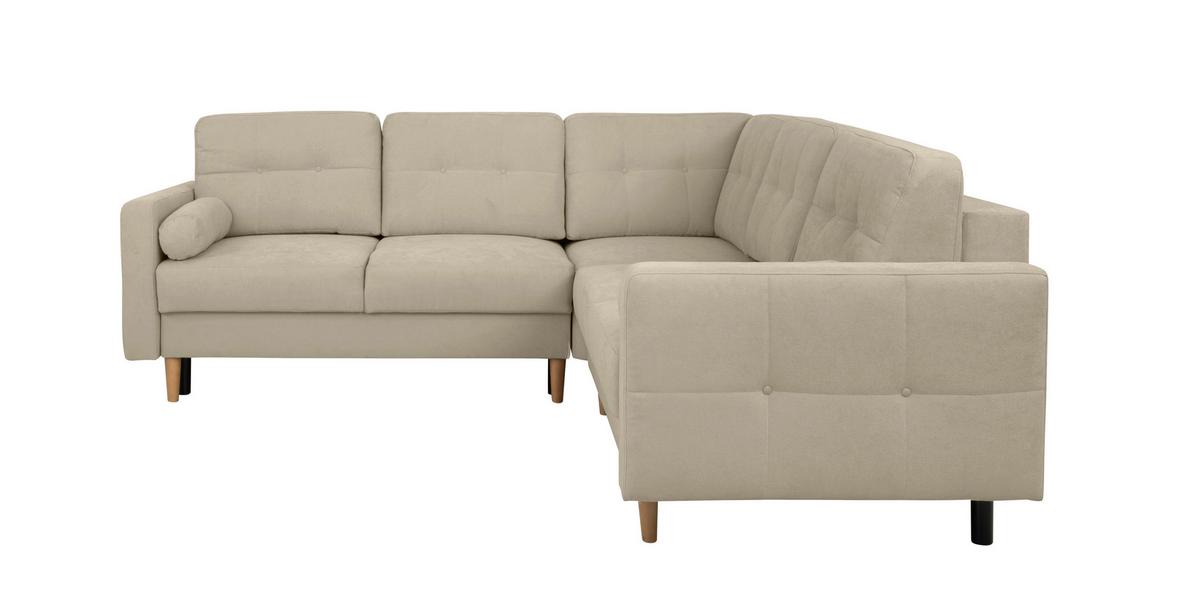 Ecksofa Noret, Taupe S: 242x242 Cm - Taupe/Buchefarben, Design, Textil (242/242cm) - MID.YOU