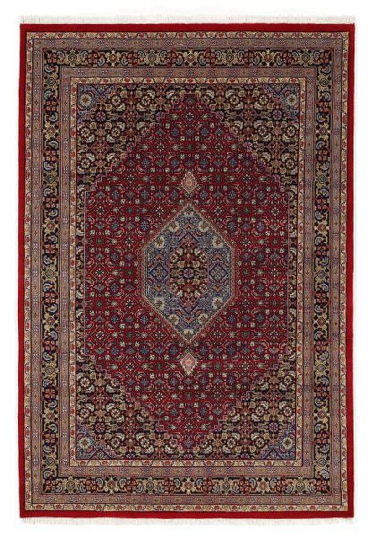 Orientalischer Webteppich Blau/Rot Bidjar 40x60 cm - Blau/Rot, Basics, Textil (40/60cm) - Cazaris