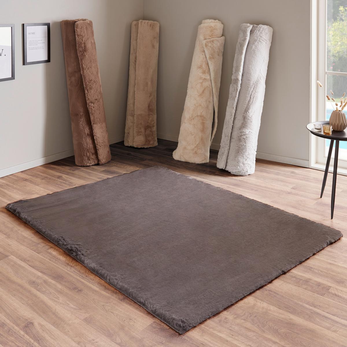 Szörme Szőnyeg Margarete Kb. 120/160cm - sötétszürke, textil (120/160cm) - Luca Bessoni