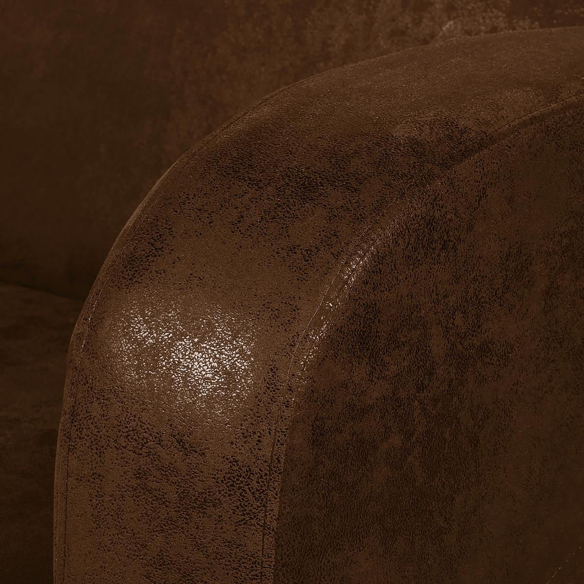 Sitzgarnitur Antis Braun B: 92 Cm - Dunkelbraun/Braun, Design, Textil (92/80/89cm) - Livetastic