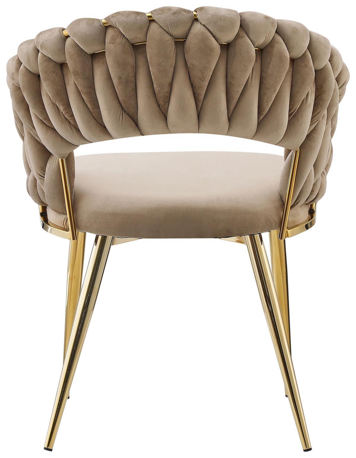 SADA ŽIDLÍ S PODRUČKAMI FINESSE 125 - barvy zlata/béžová, Design, kov/plast (61/82/60cm) - Kayoom