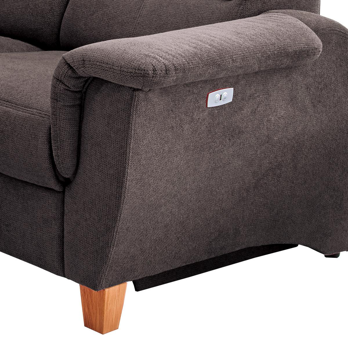 Ecksofa Parole Anthrazit S:238/241 Cm - Wildeiche/Anthrazit, KONVENTIONELL, Textil (238/241cm) - Livetastic