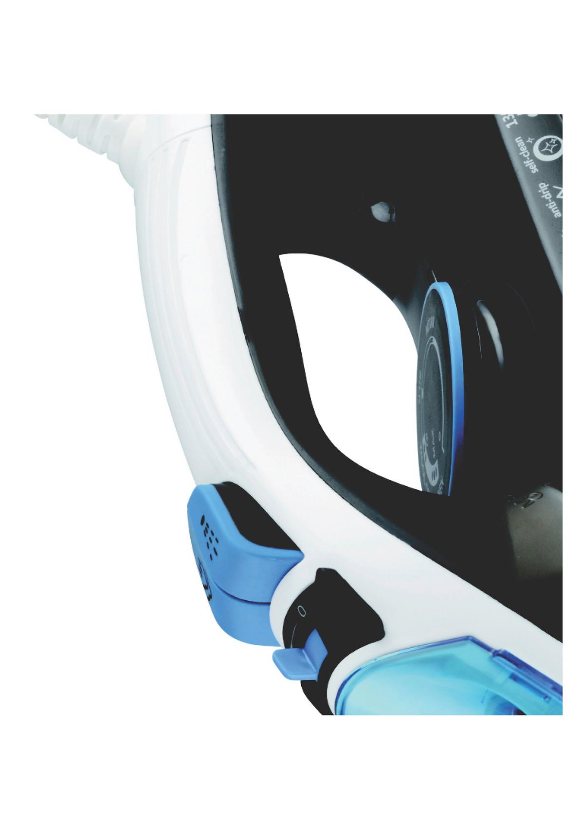 Dampfbügeleisen Blau/Weiß/ Dunkelgrau 2200 W Tropf-Stopp - Blau/Dunkelgrau, Basics, Kunststoff/Metall (28/15/12cm) - Silva Homeline