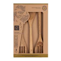 Küchenhelferset Nussbaumfarben 3-Teilig - Nussbaumfarben, Basics, Holz (2.6/21.8/34cm)
