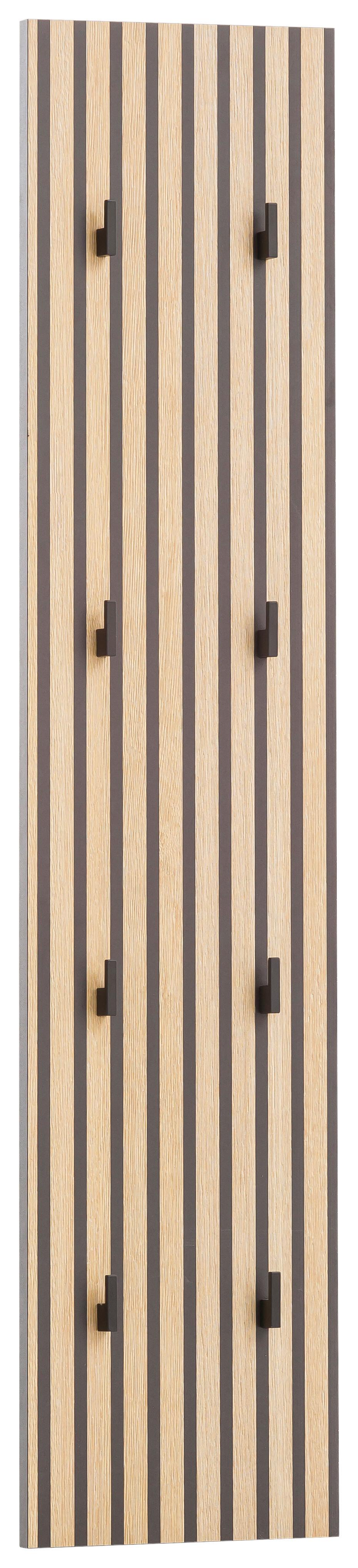 Garderobenpaneel F - Eichefarben, Design, Holzwerkstoff (24,5/109/2,6cm) - MID.YOU