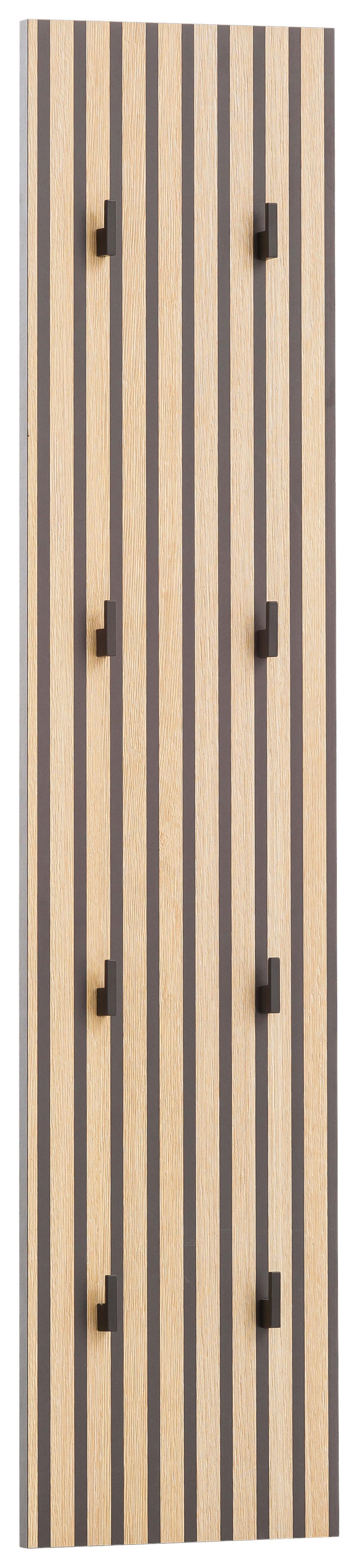 Garderobenpaneel F - Eichefarben, Design, Holzwerkstoff (24,5/109/2,6cm) - MID.YOU