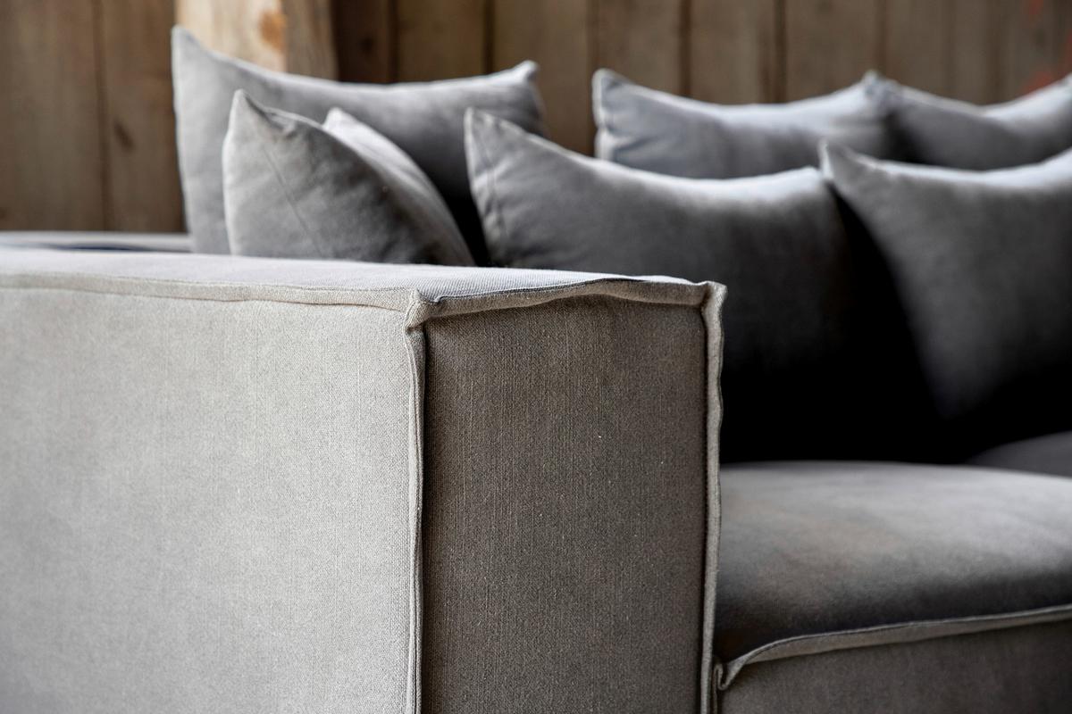 2-Sitzer-Sofa Gillholmen - Schwarz/Grau, Design, Kunststoff/Textil (232/80/116cm) - Livetastic