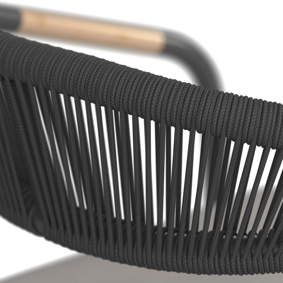 Sada záhradných kresiel BENICIO - sivá/prírodná farba, Modern, kov/textil (56/80/64cm) - Bessagi Garden