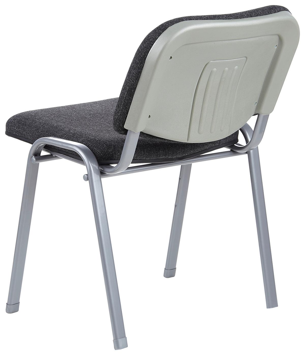 Besucherstuhl Xt 600 Stapelbar Anthrazit Bis 100 Kg - Anthrazit/Silberfarben, Basics, Textil/Metall (58/84/48cm) - MID.YOU