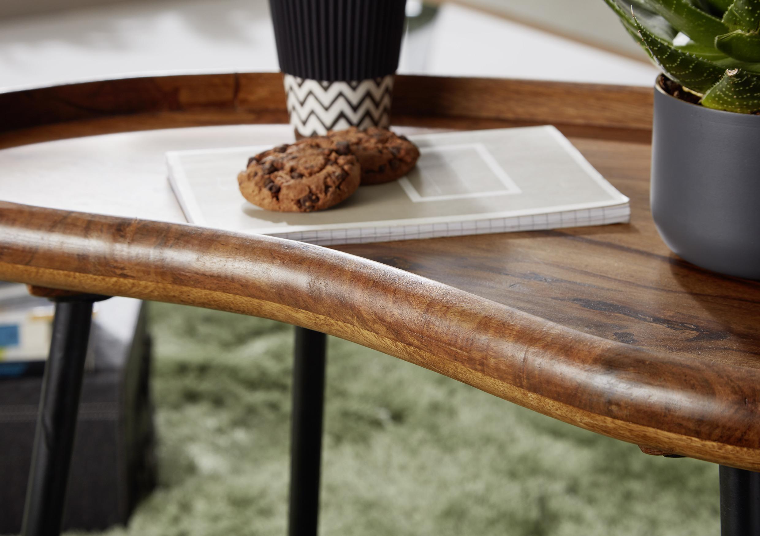 Couchtisch in Nierenform aus Sheeshamholz