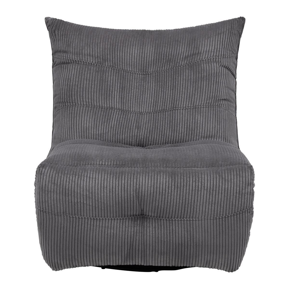 Relaxační křeslo ALURA, tmavě šedá barva - černá/tmavě šedá, Moderní, kov/dřevo (90/92/90cm) - Bessagi Home