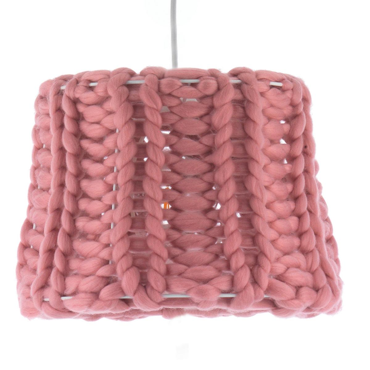 Kinderhängeleuchte 4938/Sr - Pink, Trend, Textil (35/100cm)