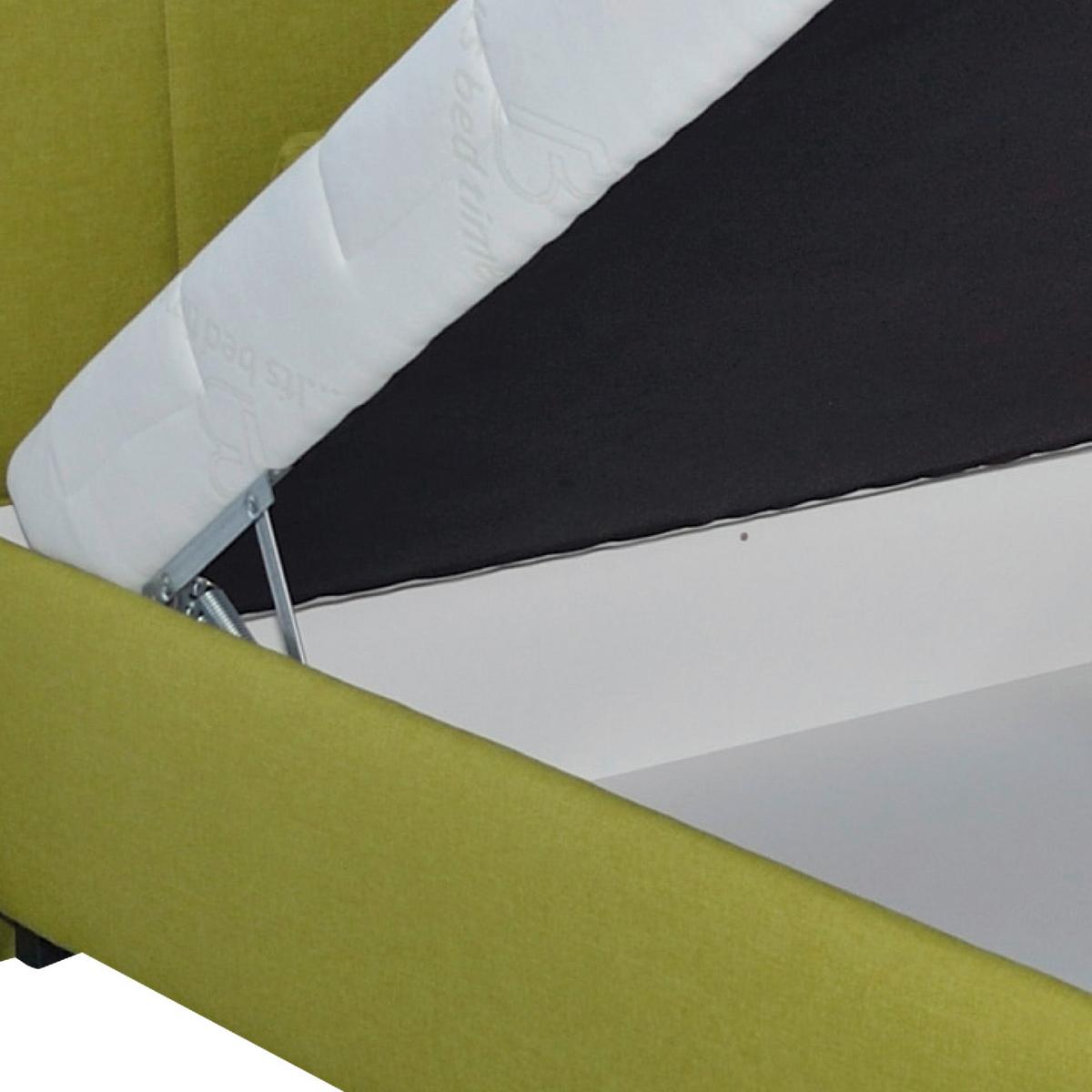 čalouněná postel STILO 120/200cm,zelená - bílá/zelená, dřevo/textil (120/200cm)