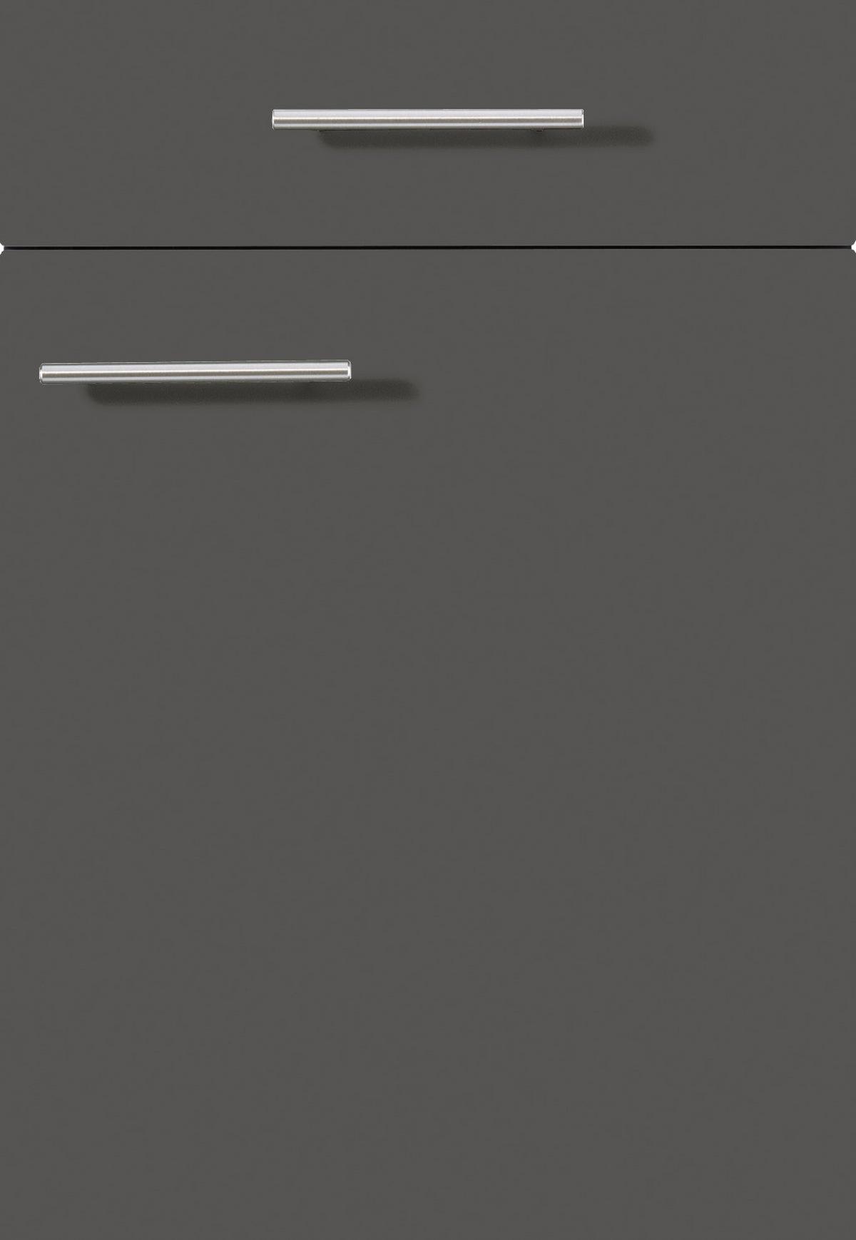 Küchenblock Ip1200 - Dunkelgrau/Eichefarben, Design, Holzwerkstoff (230cm) - Impuls