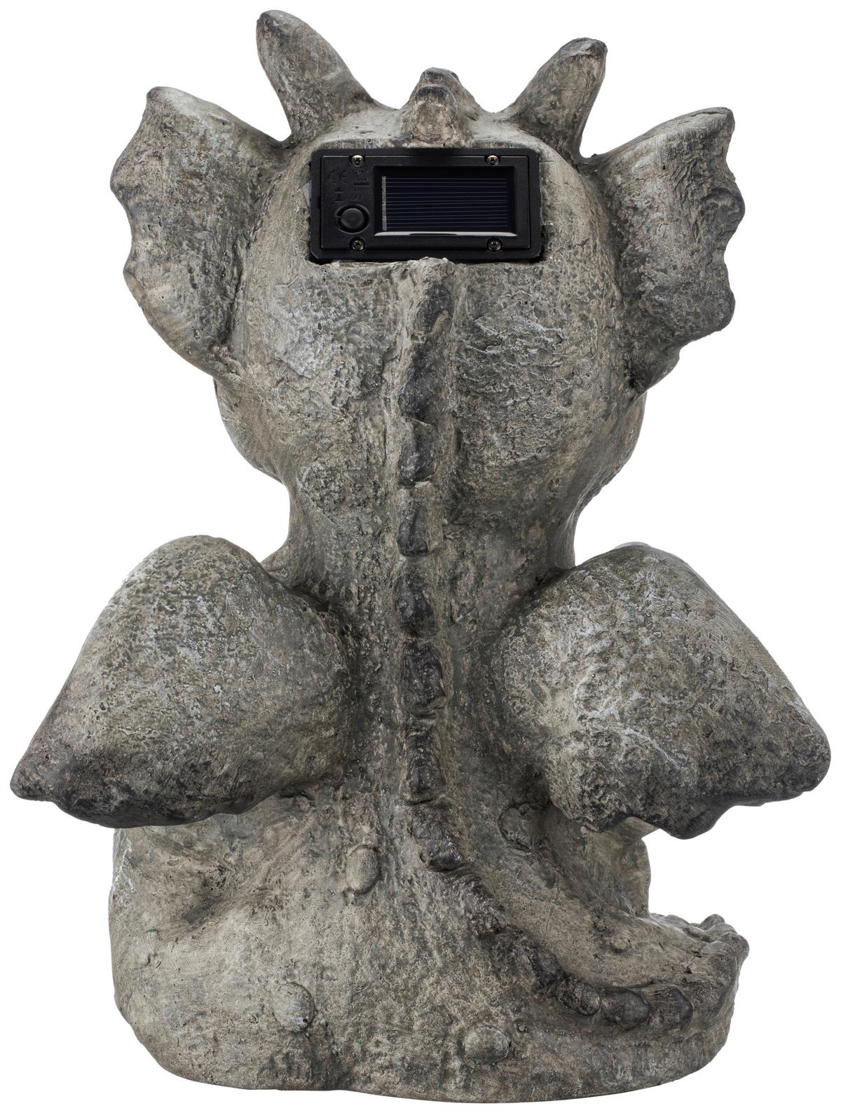 Dekodrache Barry L/b/h: Ca. 22/32,5/24 Cm - Grau, KONVENTIONELL, Stein (22/32,5/24cm) - Ondega