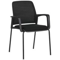 Besucherstuhl Pisa - Schwarz, MODERN, Kunststoff/Textil (60/85/55cm)