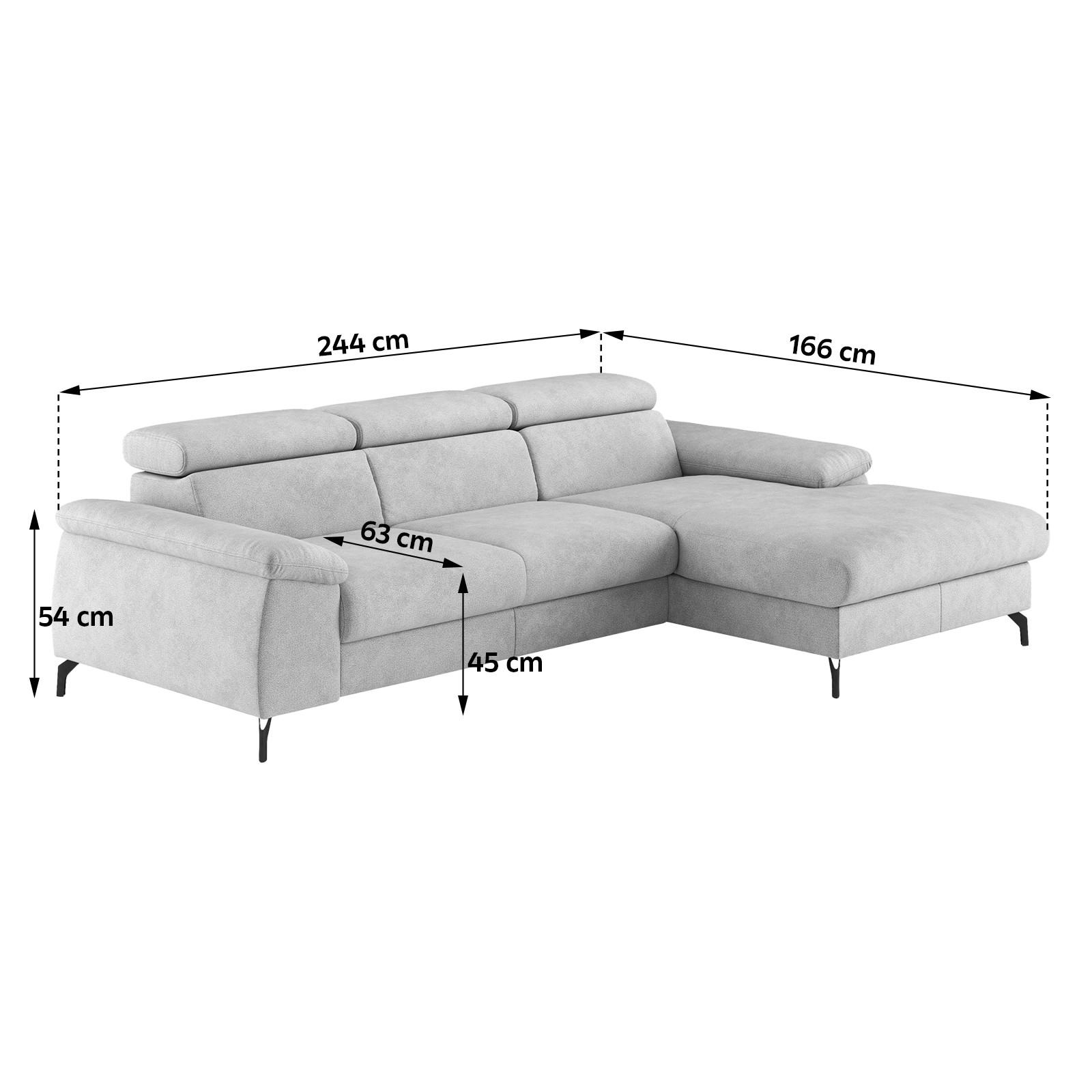 Ecksofa Mit Schlaffunktion & Bettkasten Kitty Grün - Schwarz/Grün, Design, Textil (244/166cm) - Livetastic