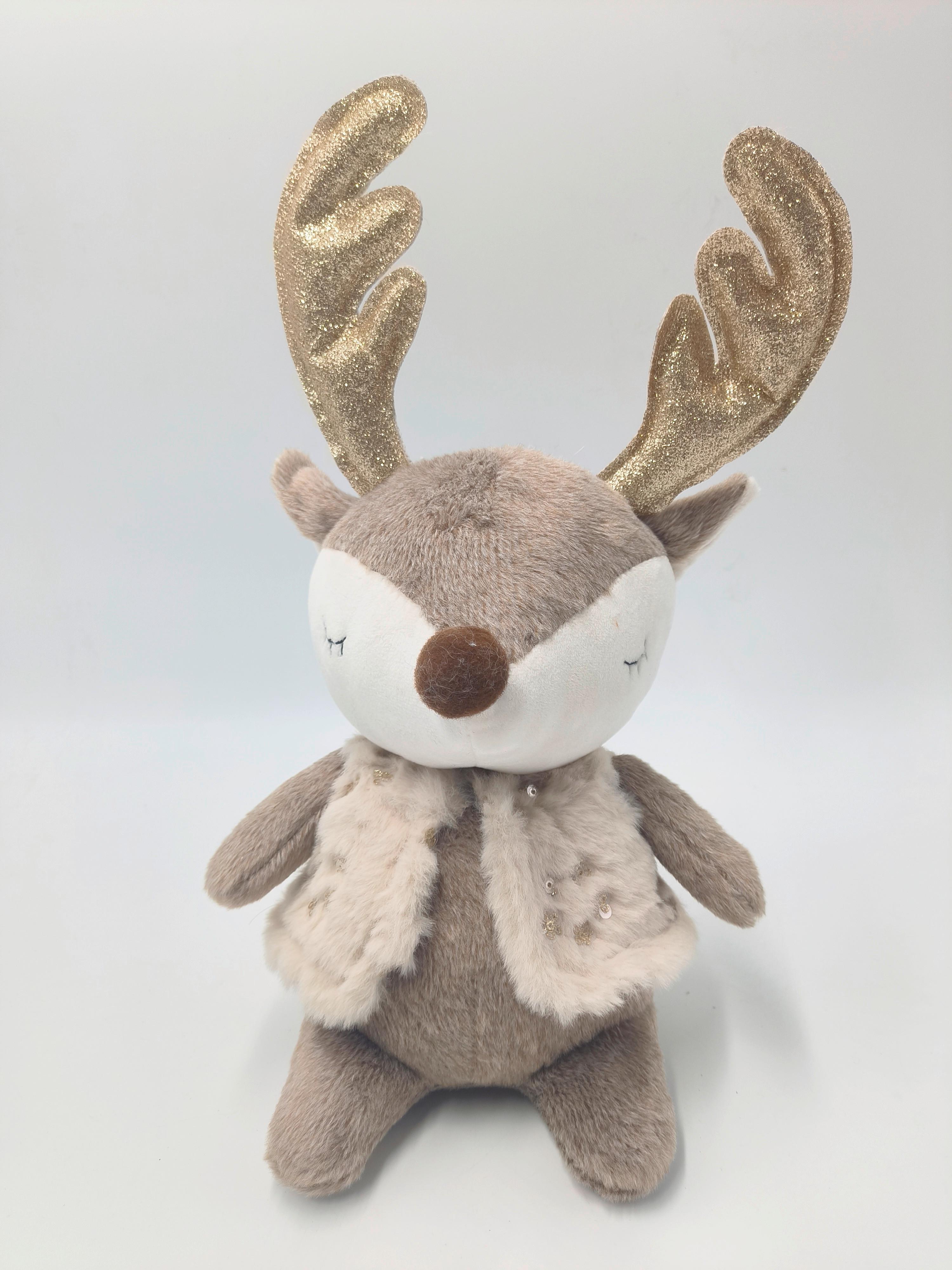 Škriatok DEDE - hnedá/biela, Konventionell, textil/kameň (16/31/13cm) - Mömax