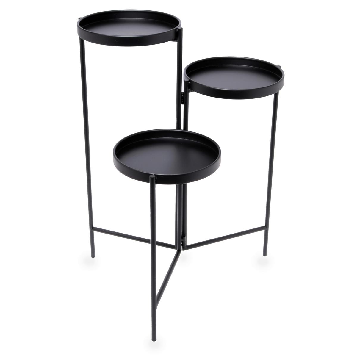 Blumenständer Selma - Schwarz, Basics, Metall (45,5cm)