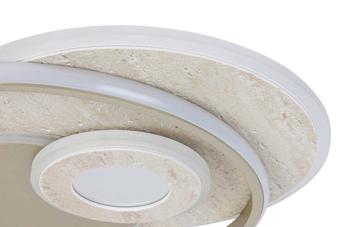 LED-Deckenleuchte Cara - Sandfarben/Champagner, Basics, Kunststoff/Metall (42/51/6,5cm) - Luca Bessoni