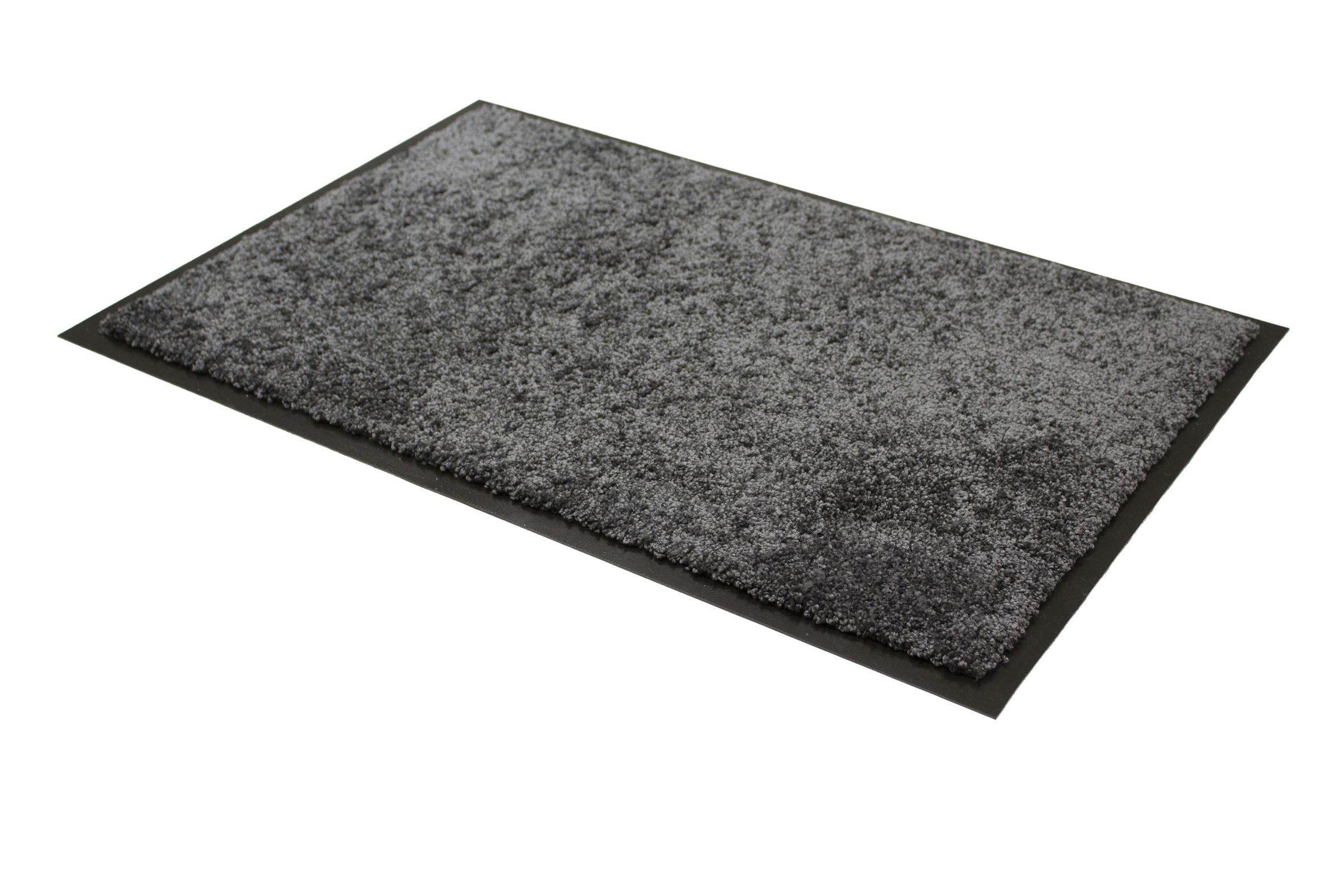 Fußmatte Sergio 40x60 cm Dunkelgrau Rutschfest - Dunkelgrau, Basics, Textil (40/60cm) - Homezone