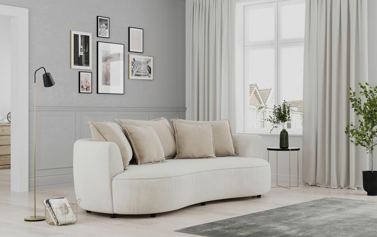 Mega Kanapé Levi - bézs, Lifestyle, textil (229/66/115cm)