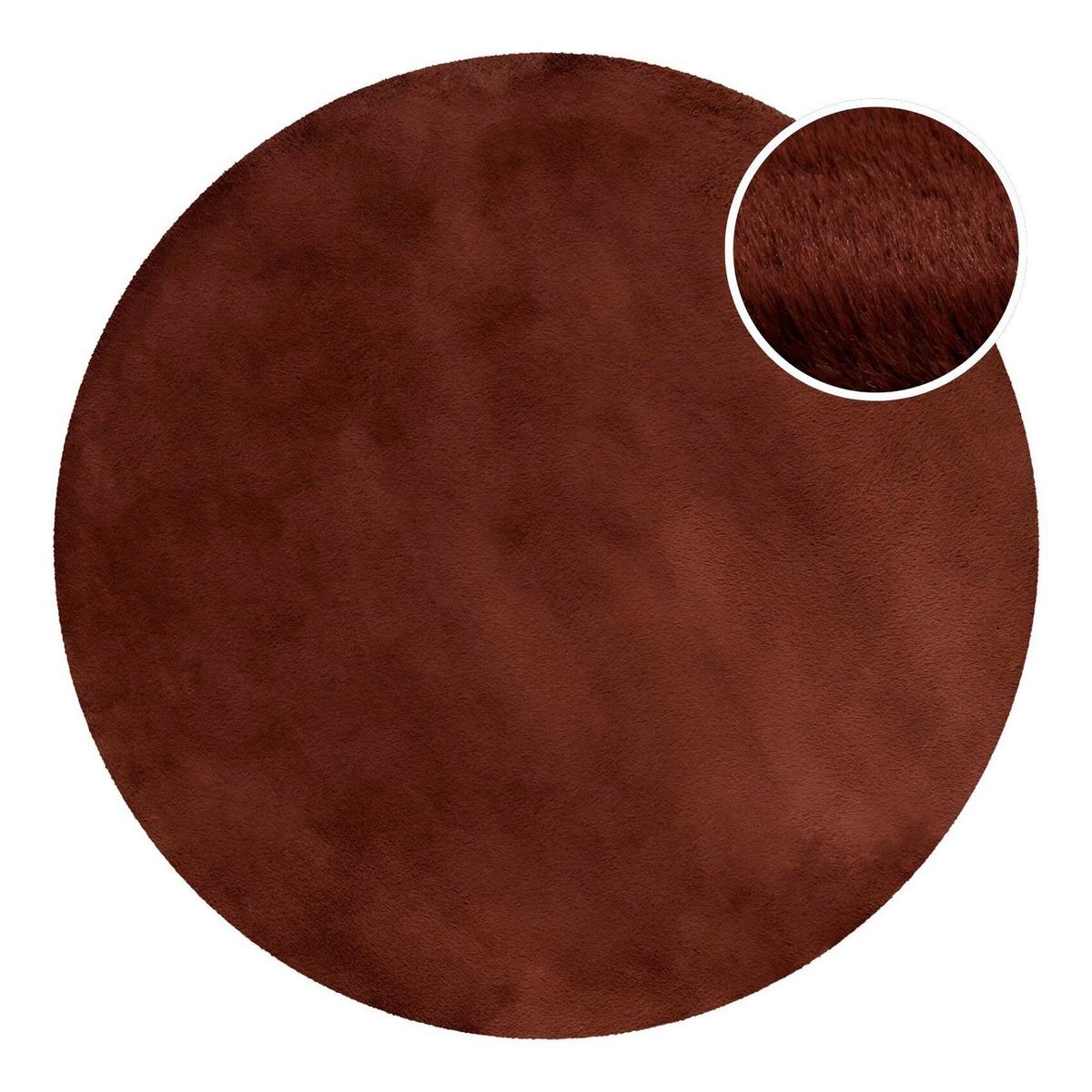 Hochflorteppich Bordeaux, Ø: ca. 100 cm - Bordeaux, KONVENTIONELL, Textil (100cm) - Esprit