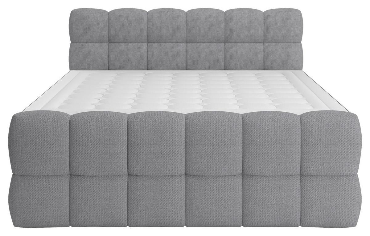 BOXSPRINGBETT inkl. Bettkasten 180x200 - Schwarz/Grau, Trend, Holz/Holzwerkstoff (180/200cm) - Sembella