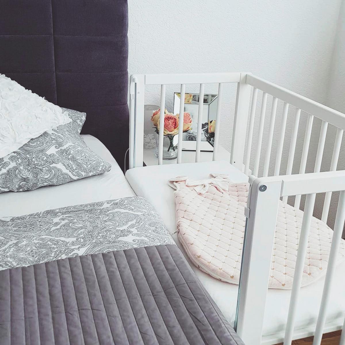 Beistellbett Bedside Crib Cocon Weiß, verstellbar - Weiß, Basics, Holz (90/40cm) - Fillikid