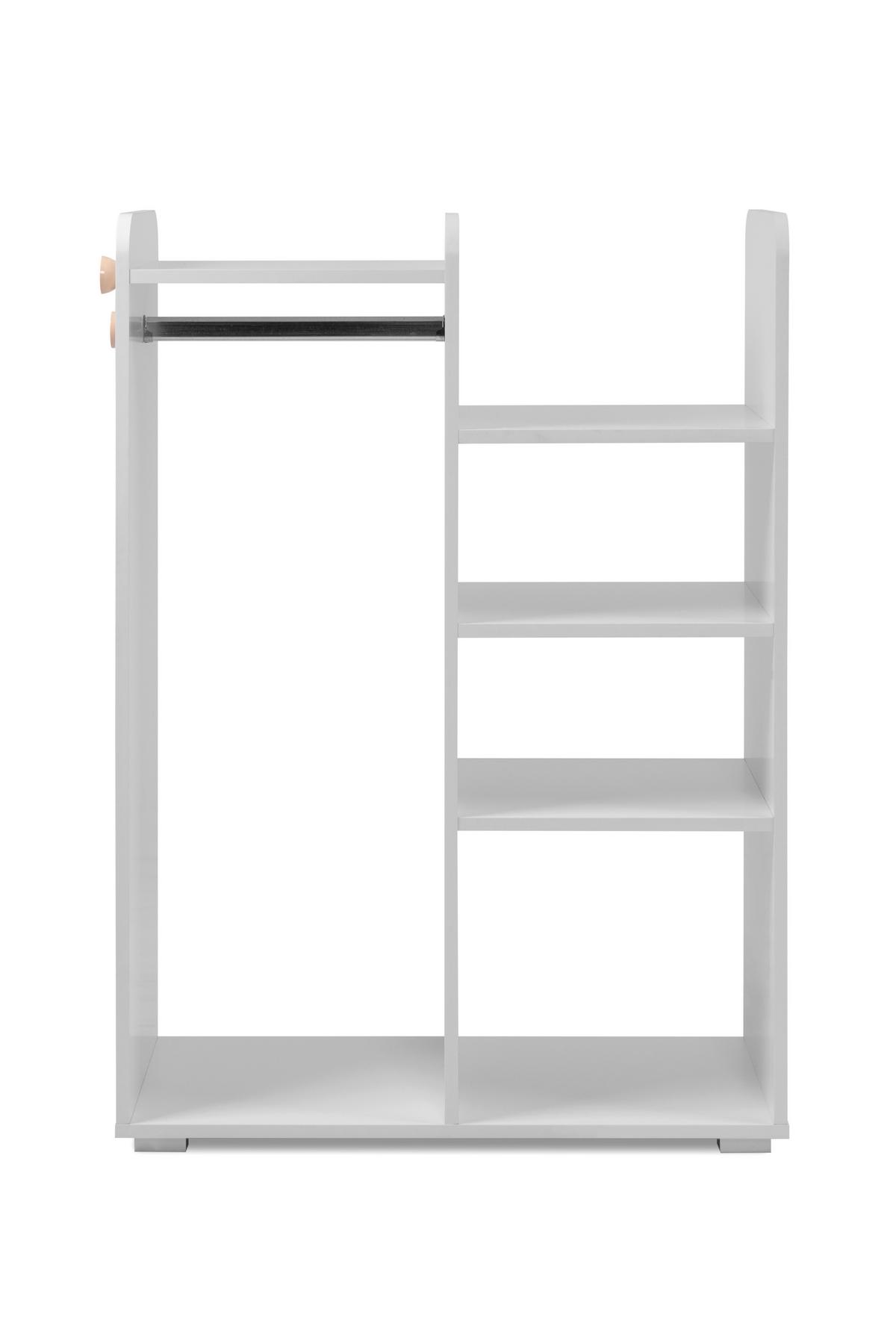 Nyitott Gardróbszekrény Lala 41a - fehér, Design (78/109/39cm)