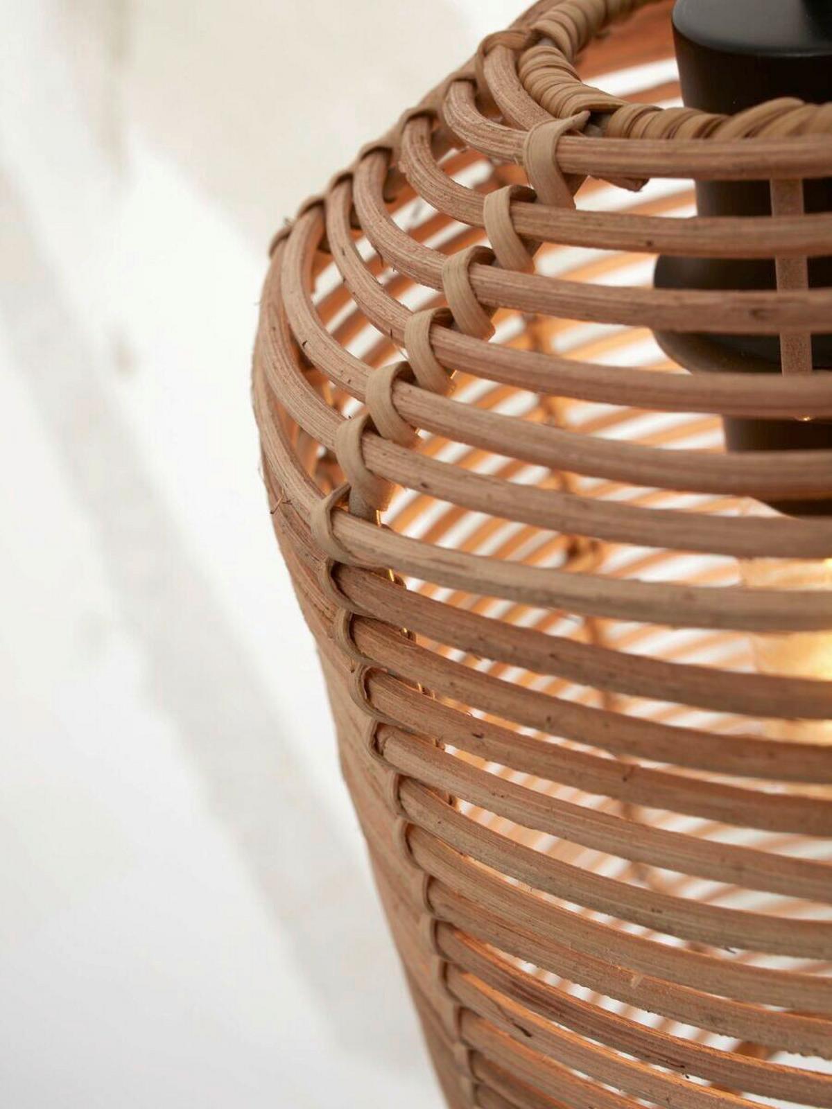 Hängeleuchte Tanami/H25/N - Naturfarben, Trend, Holz (18/25/25cm) - Good & Mojo