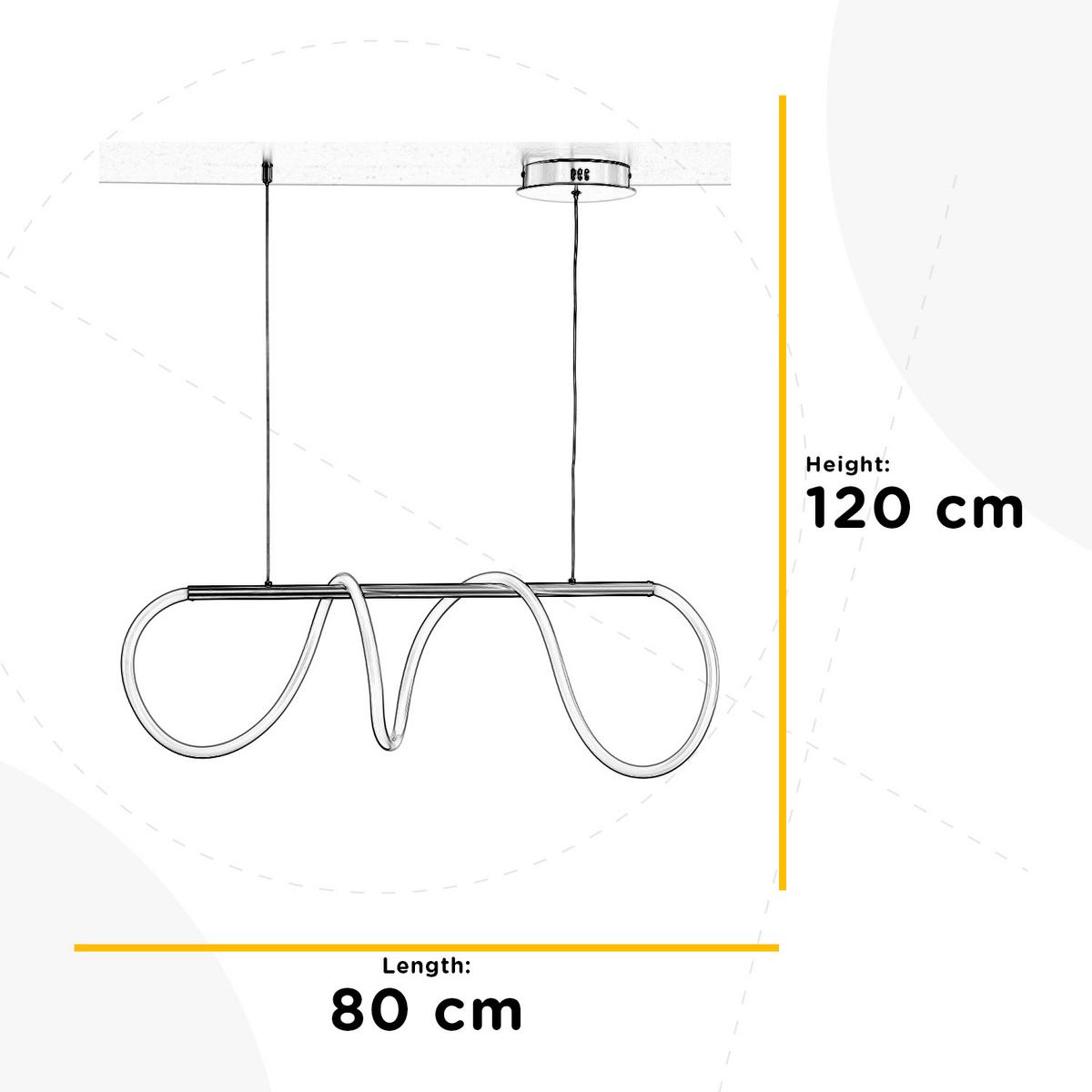 Led-hängeleuchte 5051/s - Silberfarben, Design, Kunststoff/Metall (90/90/120cm)