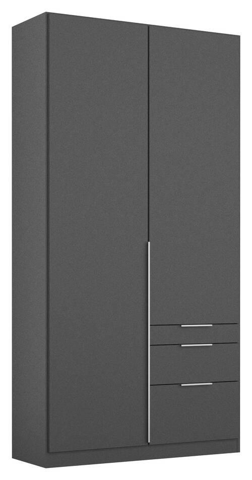 Drehtürenschrank 91cm Alabama, Grau - Grau, MODERN, Holzwerkstoff (91/229/54cm) - Rauch Möbel