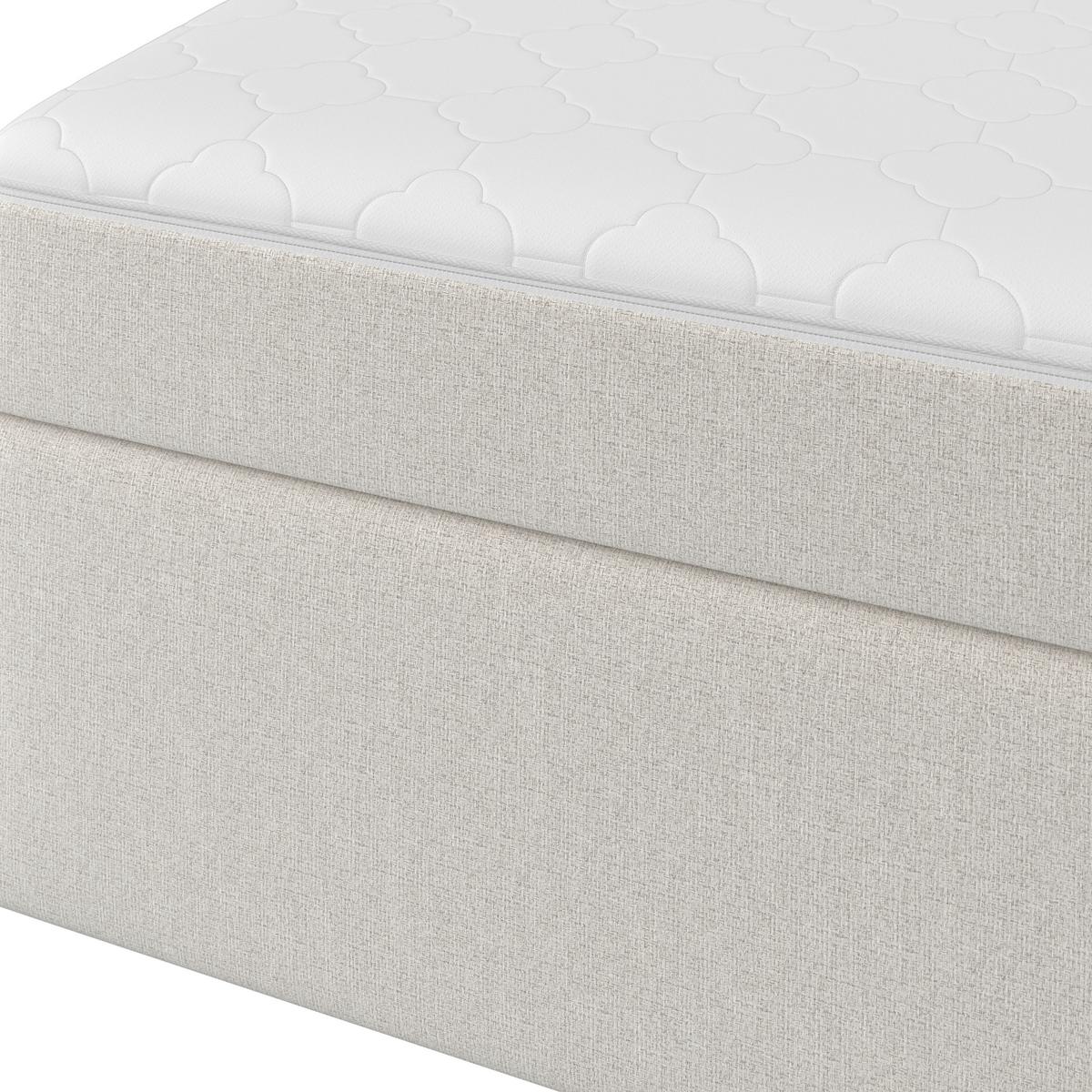 Boxspringová postel MARCO 180x200, béžová - černá/krémová, Moderní, dřevo/textil (180/200cm) - Bessagi