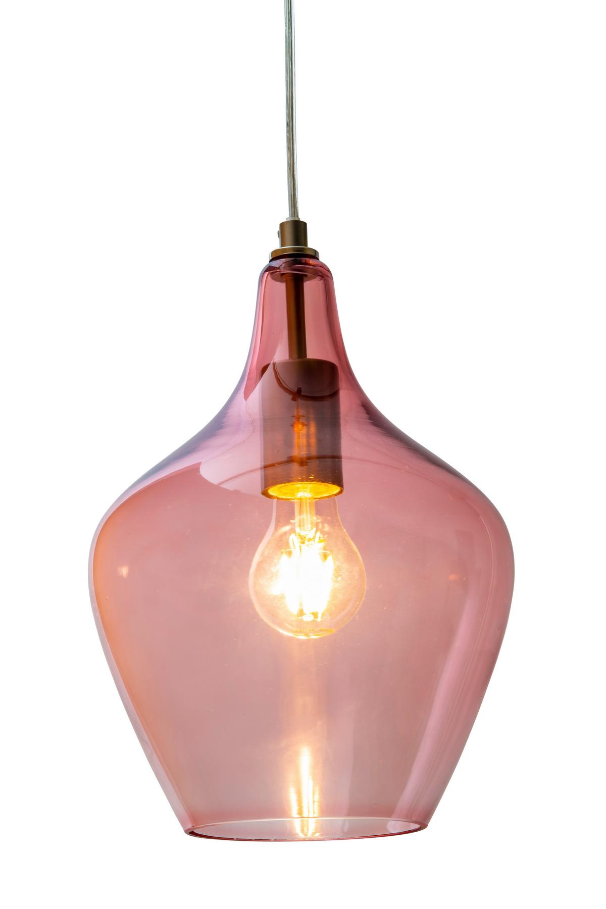 Hängeleuchte 30620121 Paso - Rosa, Design, Glas (22/30-150cm) - Globo