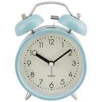 Wecker Alexiana Vintage-Look, H: 13 cm - Hellrosa/Schwarz, Basics, Glas/Papier (9,8/13/5,5cm) - Luca Bessoni