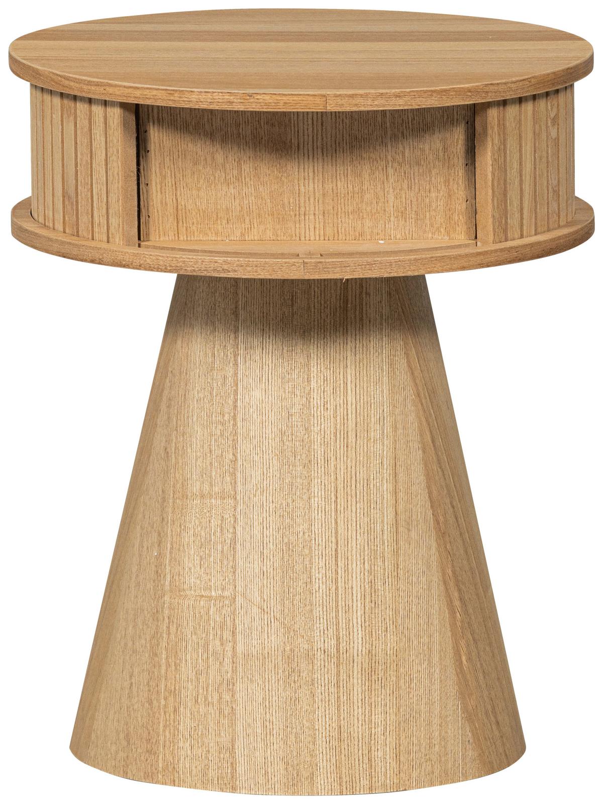 Nachttisch Karri, Naturfarben B: 38 cm - Naturfarben, Design, Holz/Holzwerkstoff (38/38/46cm) - Livetastic