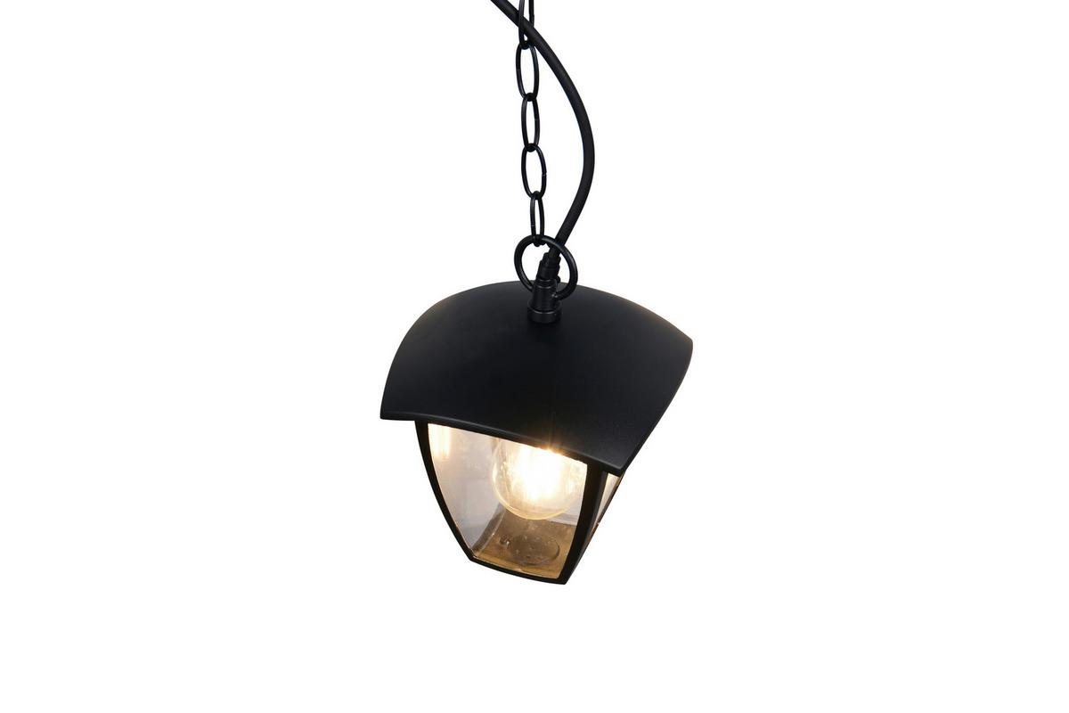 Außenhängeleuchte 363260132 Venta - Klar/Schwarz, KONVENTIONELL, Kunststoff/Metall (17/17/82cm) - Trio Leuchten