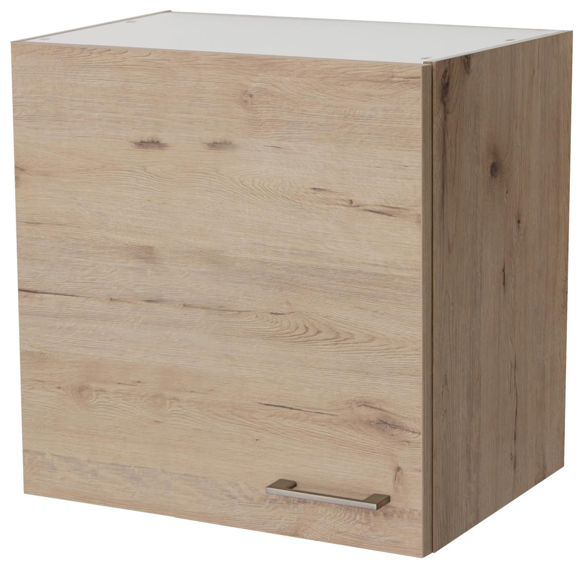 Kuchyňská horní skříňka RIVA H60 60cm - dub San Remo/barvy nerez oceli, Moderní, kov/kompozitní dřevo (60/54,8/32cm)