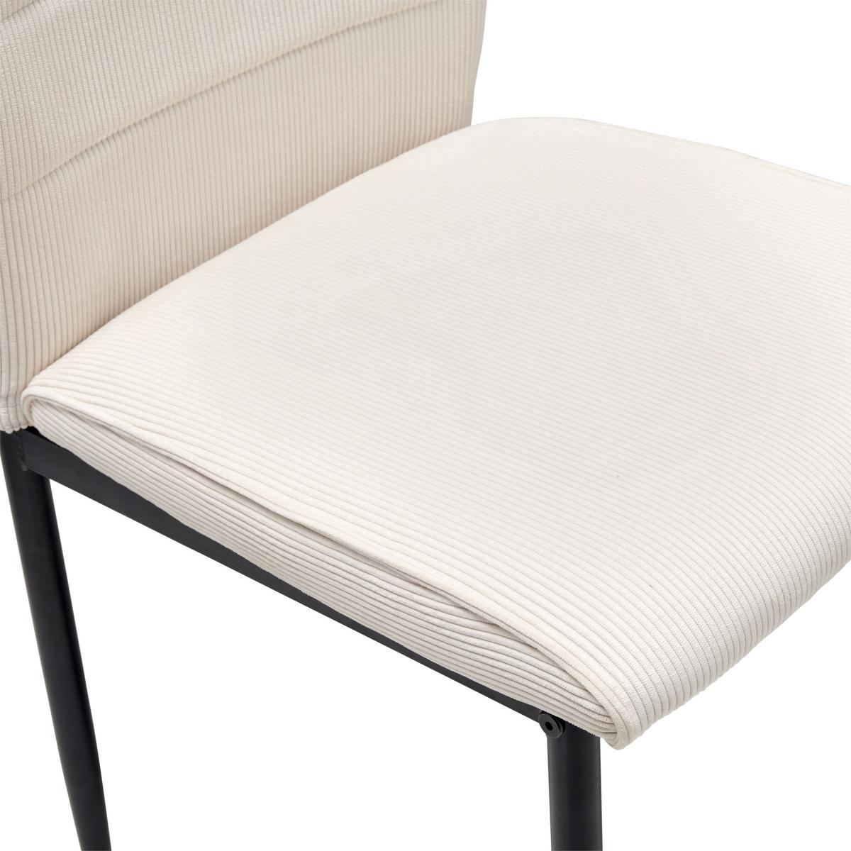 Stuhl Ratford - Beige/Schwarz, LIFESTYLE, Textil/Metall (44/96/58cm) - Livetastic