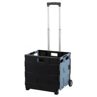 Klappbox-trolley Leon - Blau/Silberfarben, KONVENTIONELL, Kunststoff/Metall (45/38/97,5cm) - Homezone