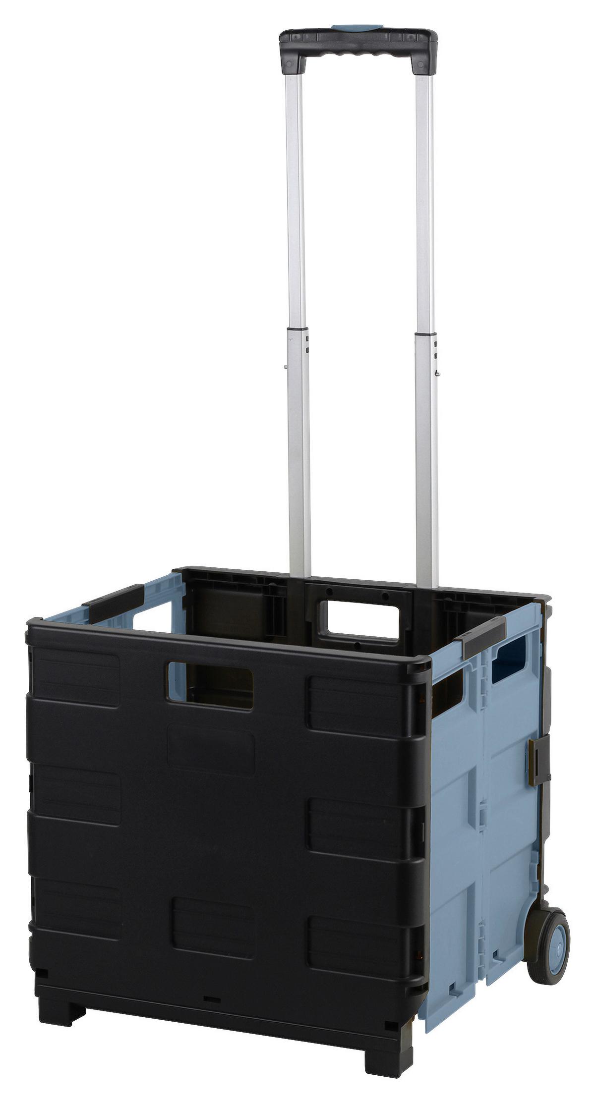 Klappbox-trolley Leon - Blau/Silberfarben, KONVENTIONELL, Kunststoff/Metall (45/38/97,5cm) - Homezone