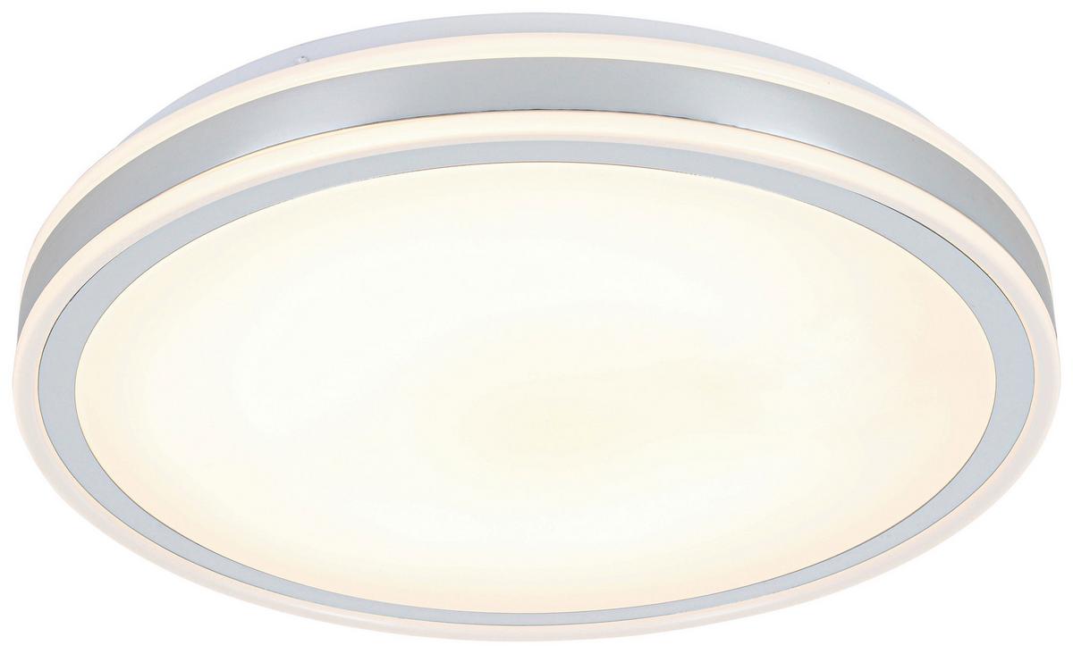 LED-Deckenleuchte Charlyn - Chromfarben/Weiß, Basics, Kunststoff/Metall (38/6cm) - Luca Bessoni